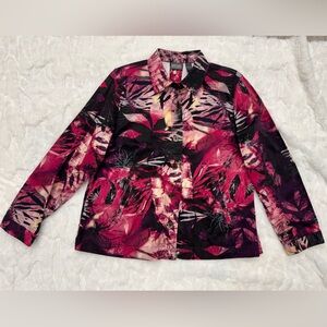 Additions by Chico's Bold Pink and Black Women's Blazer